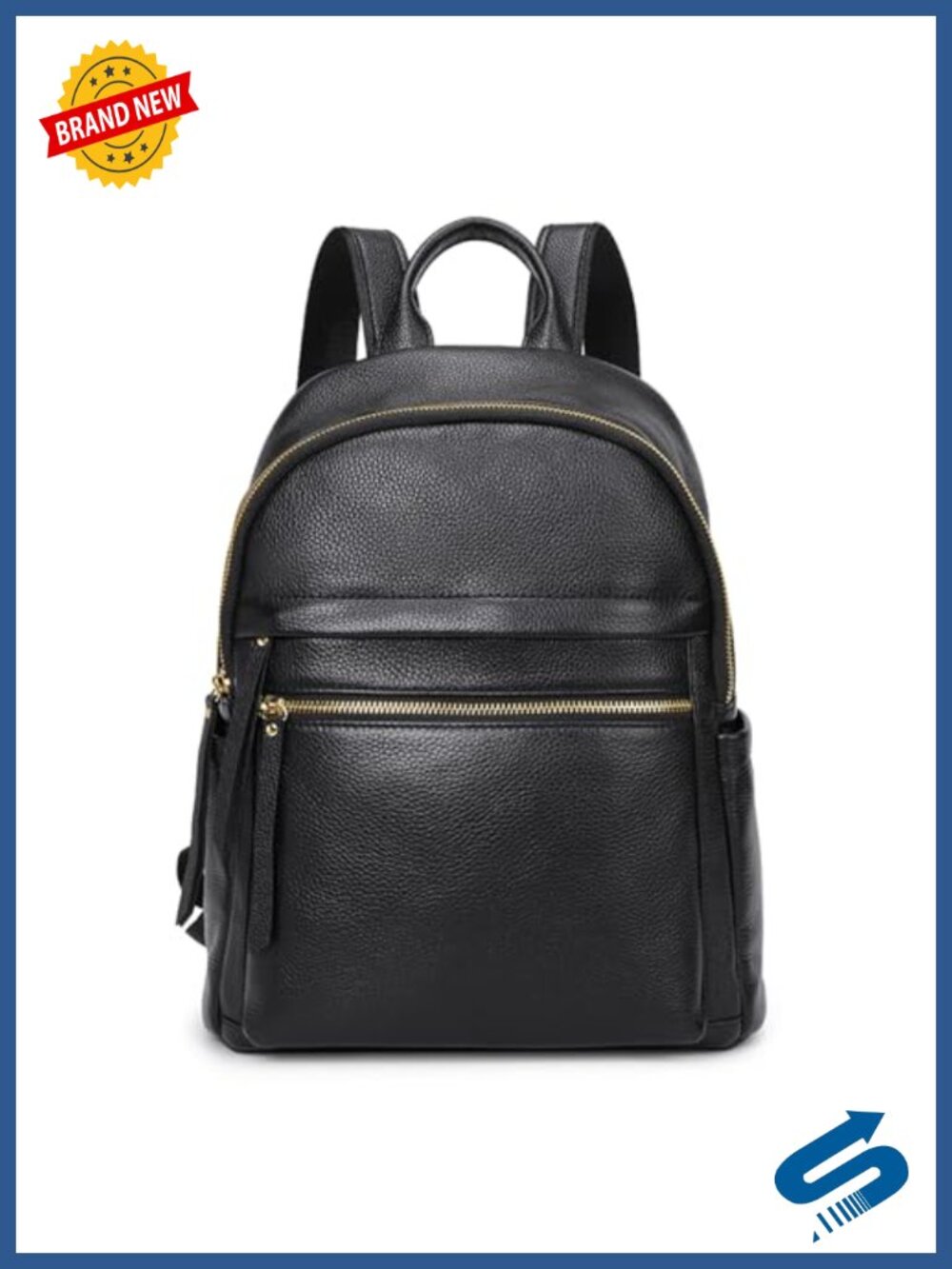 Kattee Genuine Leather Backpack Purse Medium Soft Daypack